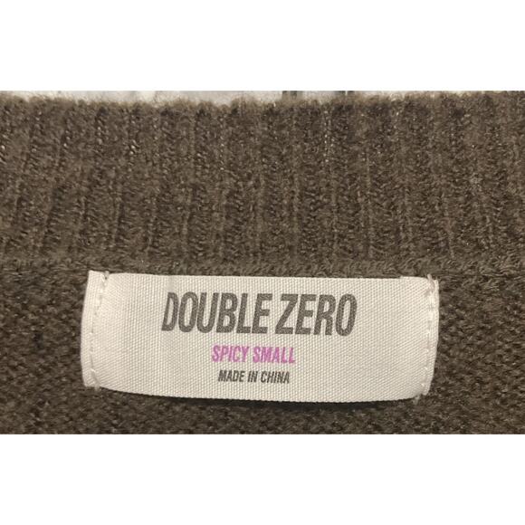 NEW Double Zero Brown Sweater Size Small - Picture 3 of 6